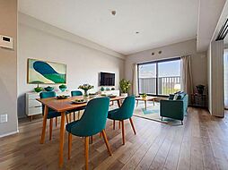 清新南ハイツ12号棟 3LDKのリビング/ダイニング