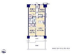 メイツ立石サウスコート 3LDKの間取図画像
