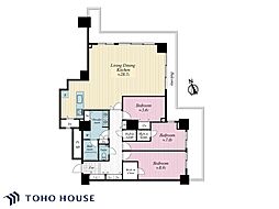 WComfortTowersWEST 3LDKの間取図画像