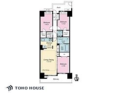 東京ビューマークス 3LDKの間取図画像