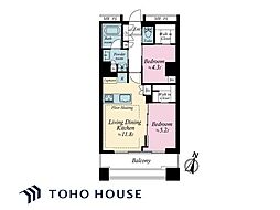 東京レジデンス 2LDKの間取図画像