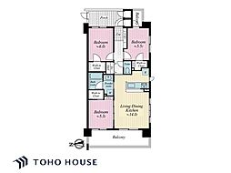 サンクレイドル西新井ヴィヴァーレ 3LDKの間取図画像