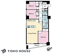 日商岩井市川マンション 3LDKの間取図画像