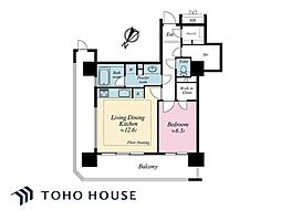 パークタワー東京イースト 1SLDKの間取図画像