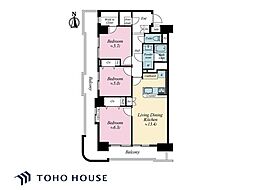 ライオンズプラザ北綾瀬 3LDKの間取図画像
