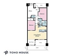ライオンズヒルズ新八柱壱番館 2SLDKの間取図画像