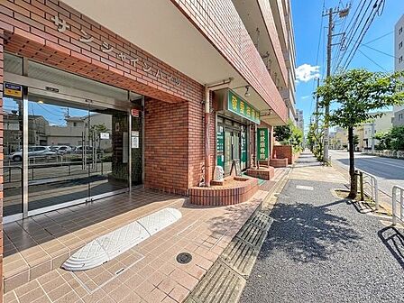 「エントランス入口」植栽もお手入れがしっかりとされており、美しい外観のポイントになっています。
