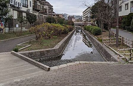 古石場川親水公園 260m