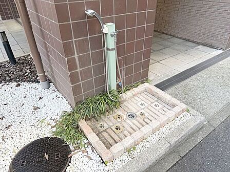 「ペット足洗い場」