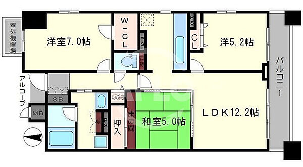 アーデンタワー新町 ｜大阪府大阪市西区新町2丁目(賃貸マンション3LDK・6階・67.88㎡)の写真 その2