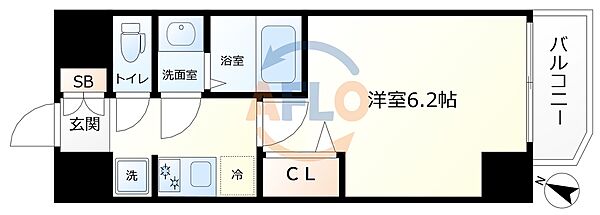 プレサンス大阪ゲートシティ ｜大阪府大阪市福島区野田3丁目(賃貸マンション1K・9階・22.56㎡)の写真 その2