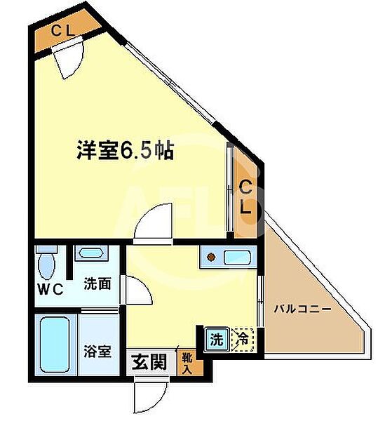 ORYZA肥後橋 ｜大阪府大阪市西区江戸堀1丁目(賃貸マンション1K・6階・24.46㎡)の写真 その2