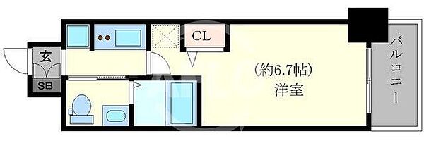 エステムコート阿波座プレミアム ｜大阪府大阪市西区本田1丁目(賃貸マンション1K・11階・21.56㎡)の写真 その3