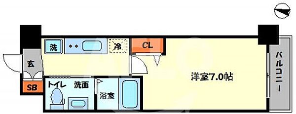 TLRレジデンス本町WEST 404｜大阪府大阪市西区立売堀4丁目(賃貸マンション1K・4階・24.00㎡)の写真 その2