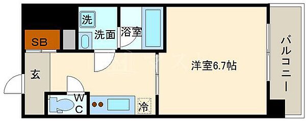 ファーストフィオーレ本町イースト 904｜大阪府大阪市中央区和泉町2丁目(賃貸マンション1K・9階・25.16㎡)の写真 その2