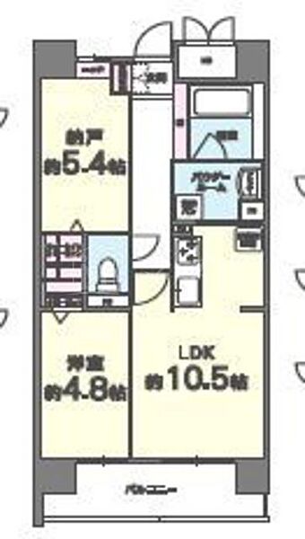 ルセル上町台 207｜大阪府大阪市中央区東平1丁目(賃貸マンション2LDK・2階・50.87㎡)の写真 その2