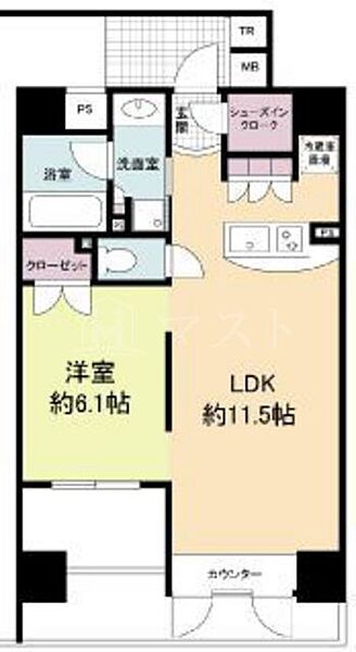 プライムアーバン堺筋本町 1201｜大阪府大阪市中央区久太郎町1丁目(賃貸マンション1LDK・12階・49.06㎡)の写真 その2