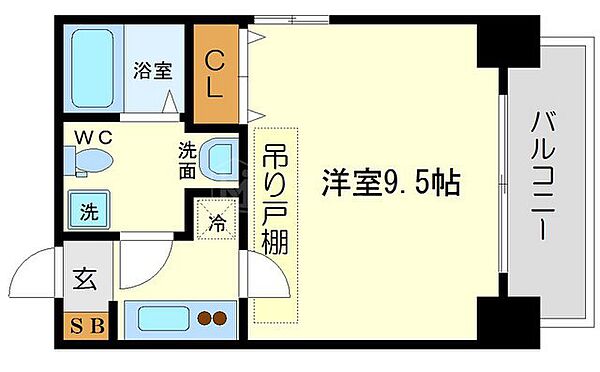 セレニテ本町ROJI02 207｜大阪府大阪市中央区南久宝寺町2丁目(賃貸マンション1K・2階・25.19㎡)の写真 その2