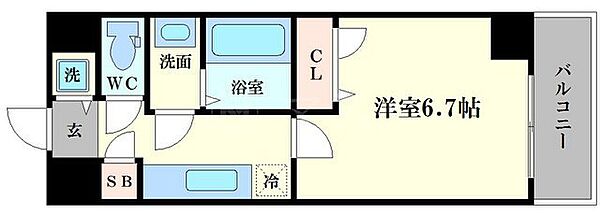 シャルマンフジ大阪城南 502｜大阪府大阪市中央区内久宝寺町3丁目(賃貸マンション1K・5階・24.00㎡)の写真 その2