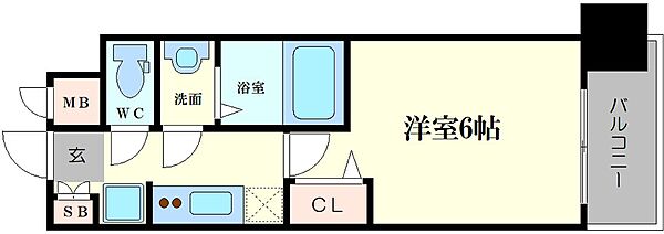 ララプレイス玉造パルク 1003｜大阪府大阪市東成区東小橋1丁目(賃貸マンション1K・10階・21.46㎡)の写真 その2