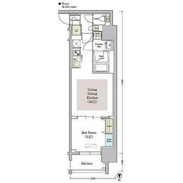 アーバネックス南新町 1302｜大阪府大阪市中央区南新町2丁目(賃貸マンション1LDK・9階・38.18㎡)の写真 その2