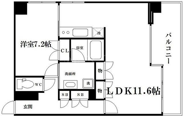 KDXレジデンス本町橋 308｜大阪府大阪市中央区本町橋(賃貸マンション1LDK・3階・47.47㎡)の写真 その2