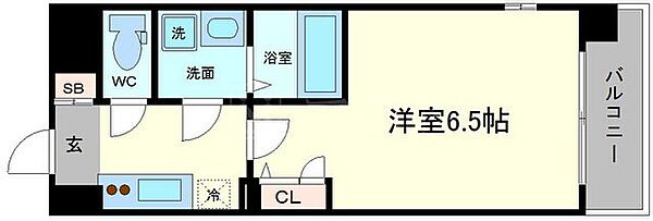 エスリード谷町六丁目レジデンス 709｜大阪府大阪市中央区谷町6丁目(賃貸マンション1K・7階・22.68㎡)の写真 その2