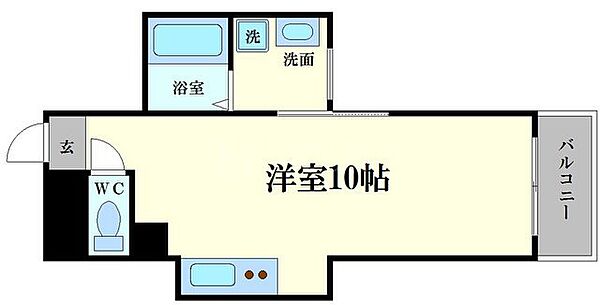 ロイヤルメゾンMINAMISENBA 203｜大阪府大阪市中央区南船場1丁目(賃貸マンション1R・2階・22.60㎡)の写真 その2