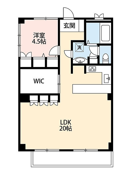 イーストガーデンバラ館 202｜愛知県岡崎市欠町字三田田北通(賃貸アパート1LDK・2階・62.23㎡)の写真 その2