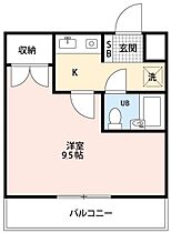 ユースハイツ 305 ｜ 愛知県岡崎市大平町字東上野35-1（賃貸マンション1K・3階・24.30㎡） その2