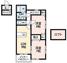 ラーラＹＳ 　D 201 ｜ 愛知県岡崎市野畑町字北浦17-1（賃貸アパート2LDK・2階・50.51㎡） その2