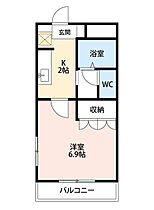 愛知県岡崎市市場町字元神山2-3（賃貸アパート1K・1階・24.79㎡） その2