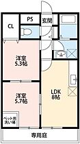 リベルテウイング 202 ｜ 愛知県岡崎市洞町字五位原22-1（賃貸アパート2LDK・2階・44.70㎡） その2