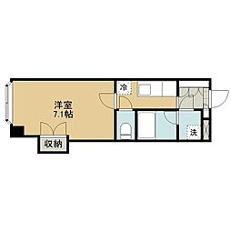 ハートランド豊平 1Kの間取図画像