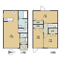 ロイヤルレジデンスB 3LDKの間取図画像