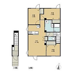 Dear NestII 3LDKの間取図画像