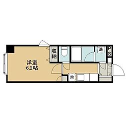 ハートランド豊平 1Kの間取図画像