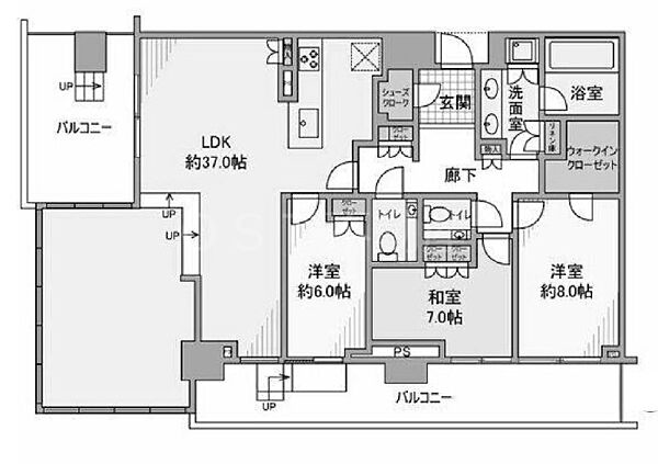 グランドメゾン新梅田タワー THE CLUB RESIDENCE ｜大阪府大阪市北区大淀南2丁目(賃貸マンション3LDK・35階・130.11㎡)の写真 その2