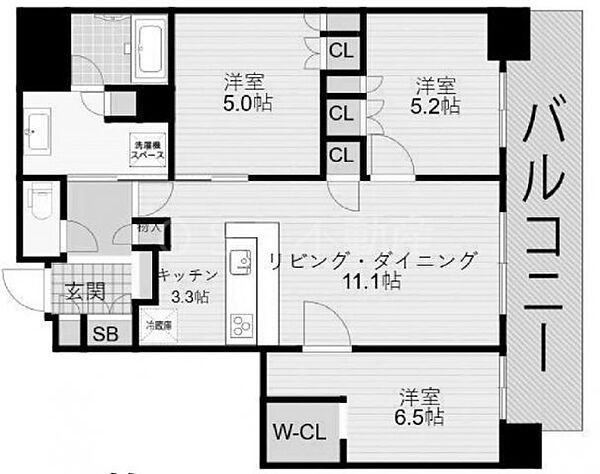 グランドメゾン新梅田タワー THE CLUB RESIDENCE ｜大阪府大阪市北区大淀南2丁目(賃貸マンション3LDK・15階・71.11㎡)の写真 その2