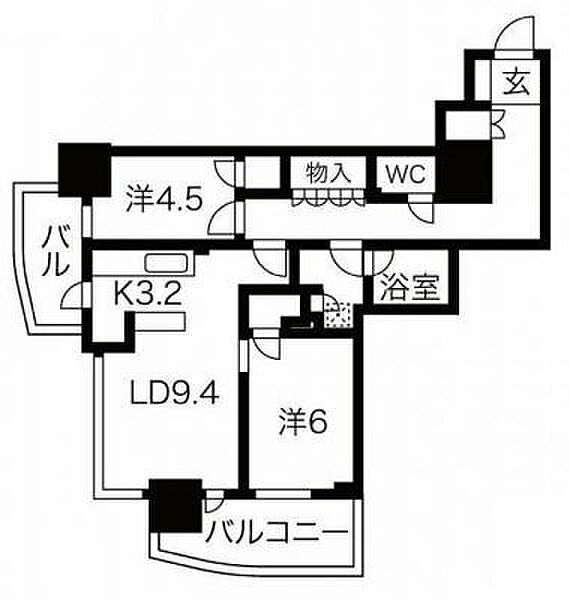 ローレルタワー堺筋本町 ｜大阪府大阪市中央区久太郎町2丁目(賃貸マンション2LDK・20階・63.52㎡)の写真 その2