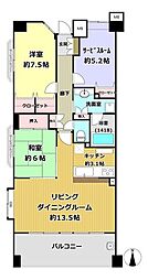 南葛西グリーンホームズ2 2SLDKの間取図画像