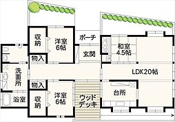 宇城市三角町三角浦　中古戸建 3LDKの間取り
