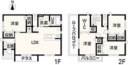 熊本市南区城南町舞原　中古戸建（未入居）2号棟 4LDKの間取り