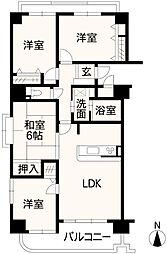 ビブレマンション田迎 4LDKの間取図画像