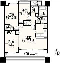 Dグランセ上通り表参道 3LDKの間取図画像