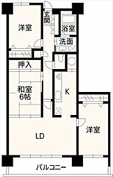 ハウベストマンション長嶺二番館 3LDKの間取図画像