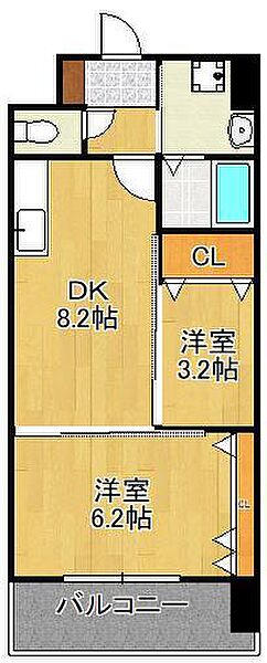 ギャラン中央 ｜福岡県行橋市中央2丁目(賃貸マンション2DK・11階・42.75㎡)の写真 その2