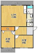 メモリー東貫  ｜ 福岡県北九州市小倉南区東貫3丁目（賃貸マンション2LDK・1階・54.00㎡） その2