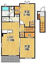 アヴニールI  ｜ 福岡県北九州市小倉南区上吉田5丁目（賃貸アパート2LDK・2階・57.07㎡） その2