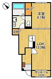 間取図画像 1LDK